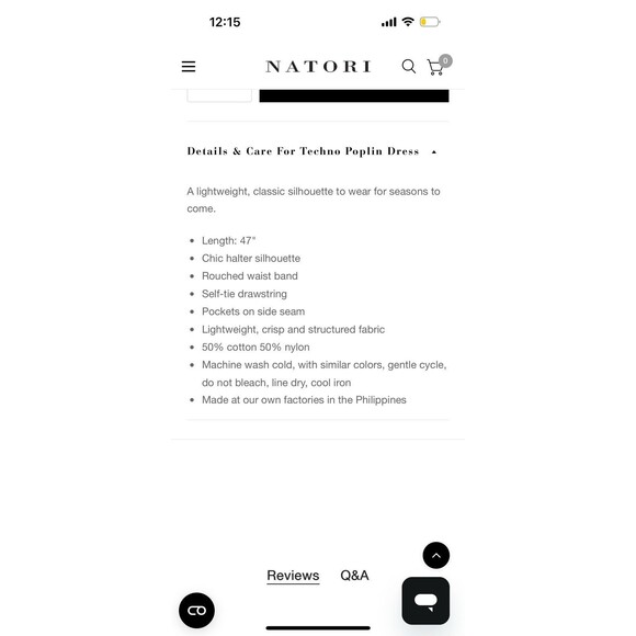 Natori Dress Womens Size Large Techno Poplin Dress Midi Black Chic Pockets - Picture 6 of 8